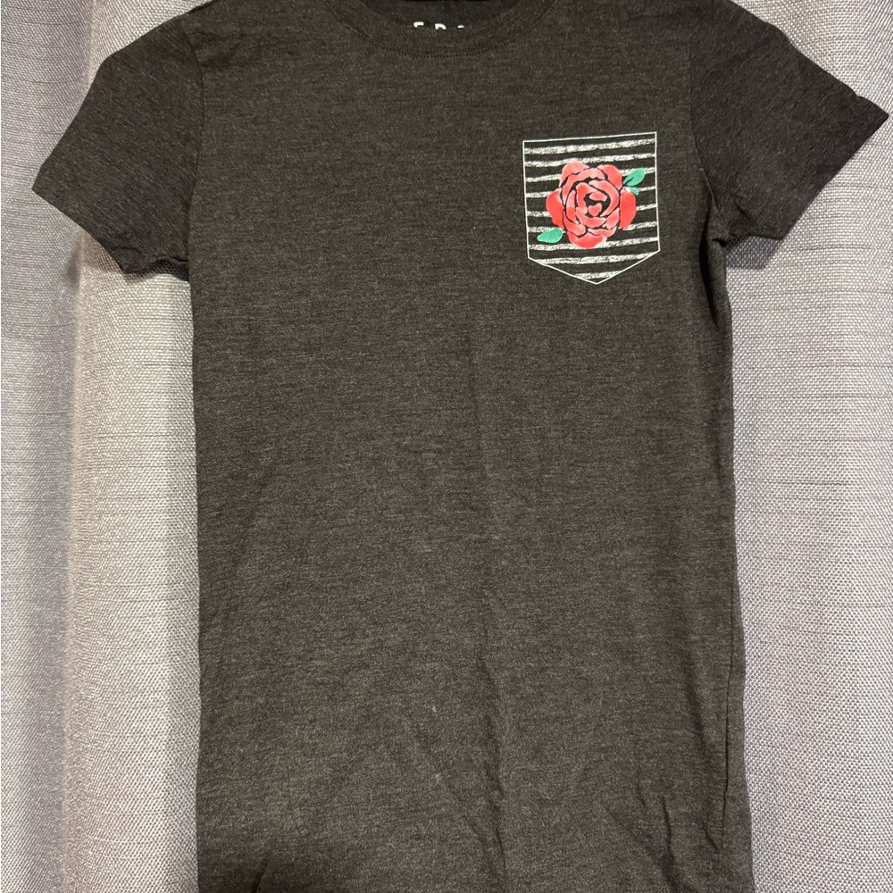 Free State Dark Gray T-Shirt with Floral Design